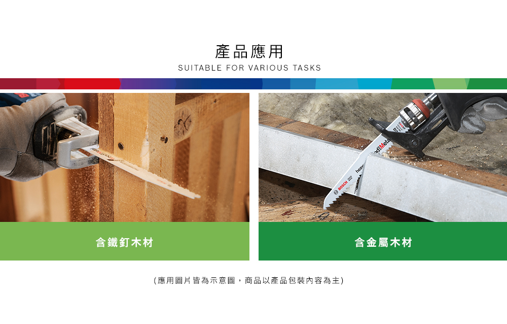 含鐵釘木材產品應用SUITABLE FOR VARIOUS TASKS(應用圖片皆為示意圖,商品以產品包裝內容為主) 含金屬木材